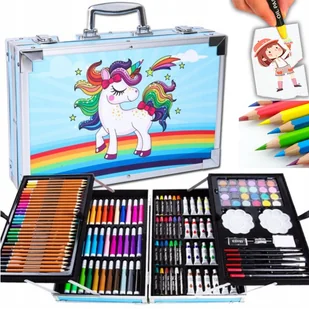 ZESTAW DO MALOWANIA ARTYSTYCZNY DLA DZIECI W WALIZCE 145 ELEMENTÓW KREDKI - Przybory szkolne ZESTAW DO MALOWANIA ARTYSTYCZNY DLA DZIECI W WALIZCE 145 ELEMENTÓW KREDKI - Przybory szkolne - miniaturka - grafika 1