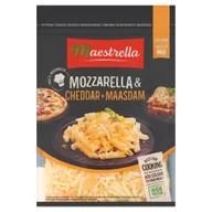 Sery - Maestrella Mieszanka 3 startych serów mozzarela cheddar maasdam 150 g - miniaturka - grafika 1