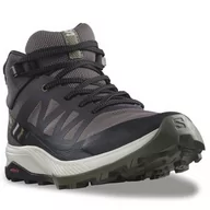 Buty trekkingowe damskie - Trekkingi Salomon Outrise Mid Gtx W L47160700 Shale/Black/Deep Lichen Green - miniaturka - grafika 1