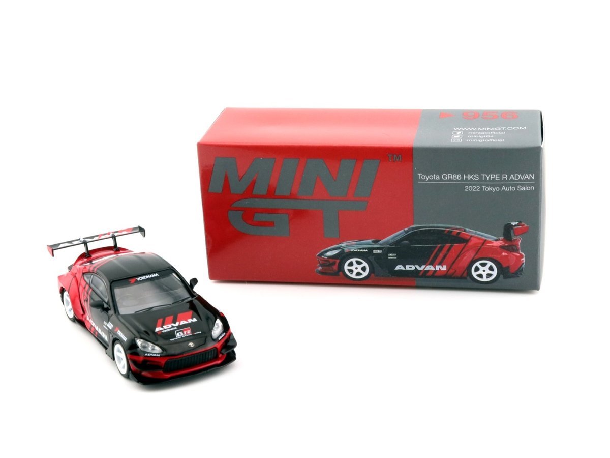 MINI GT Toyota GR86 HKS Type R ADVAN 2022 Tokyo Auto Salon RHD MGT00956-R MiniGT
