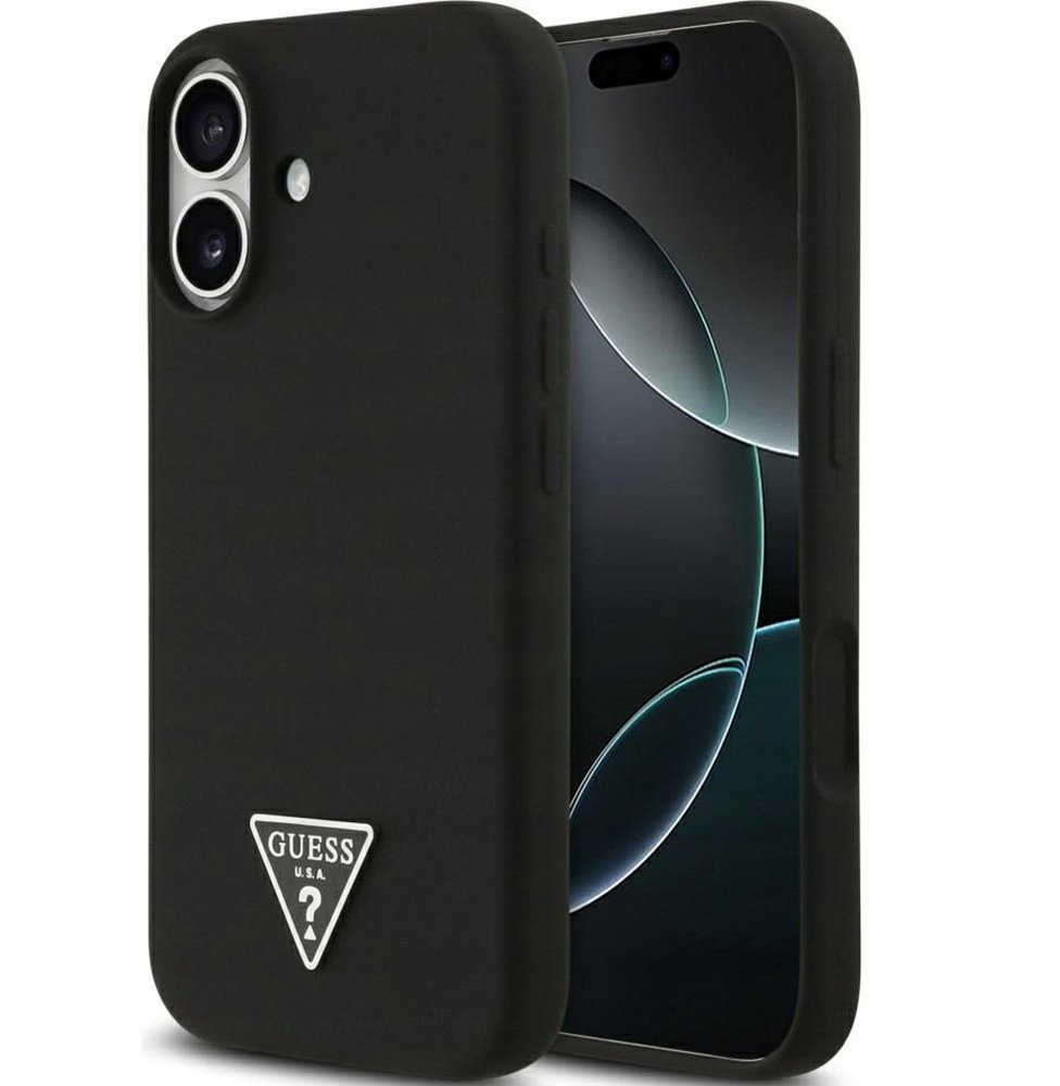 GUESS futerał do IPHONE 17 kompatybilny z MagSafe GUHMP17SSCTRLMK Silicone W/ Triangle Logo czarny