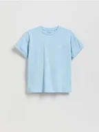 Koszulki dla dziewczynek - Reserved - Bawełniany t-shirt z haftem - jasnoniebieski - miniaturka - grafika 1