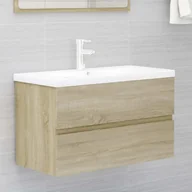 Szafki łazienkowe - VidaXL Lumarko Szafka pod umywalkę, dąb sonoma, 80x38,5x45 cm, płyta wiórowa 804749 VidaXL - miniaturka - grafika 1