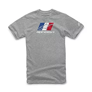 Koszulki męskie - Alpinestars Męski T-shirt World Tour szary (Grey Heather) L - grafika 1