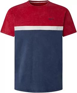 Pepe Jeans Koszulka męska Raider, Czerwony (Studio Red), L - Koszulki męskie - miniaturka - grafika 1
