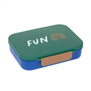 Lassig Lunchbox Bento z przegródkami Little Gang Rainbow green - Lunch boxy - miniaturka - grafika 1