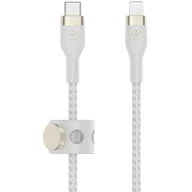 Kable USB - Belkin Kabel USB Typ-C Lightning Braided Silicone 1m Biały - miniaturka - grafika 1