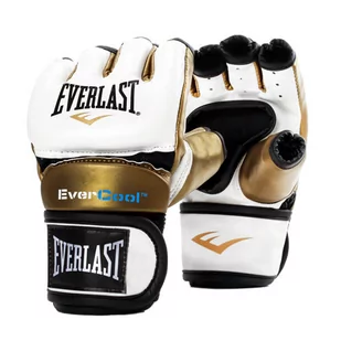 Everlast uniwersalne rękawice treningowe white/gold - rozmiar S/M - Rękawice bokserskie - miniaturka - grafika 1