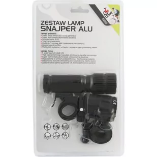 Zestaw lampek rowerowych aluminiowych 1W + 6LED SNAJPER 4bike - Akcesoria rowerowe - miniaturka - grafika 1