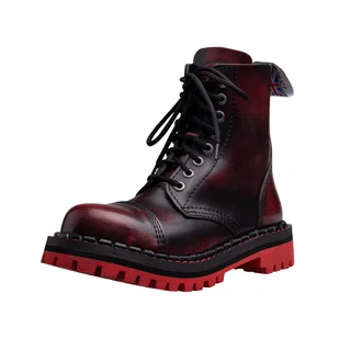 glany STEADY'S - 8 dziurek, czerwone przecierane (STE/8/RED/809)-46 - Botki męskie - miniaturka - grafika 1