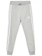 Spodnie i spodenki dla chłopców - Adidas Spodnie dresowe Trefoil 3-Stripes GD2705 Szary Regular Fit - miniaturka - grafika 1