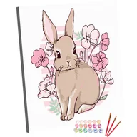 Malowanie po numerach - Zestaw do Malowania po Numerach Dla Dzieci 20x20 cm, Królik Konrad - miniaturka - grafika 1