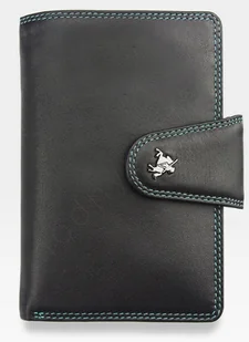 Visconti Portfel Damski Skórzany Mulikolor SP31 - Czarny Multi - Portfele - miniaturka - grafika 1