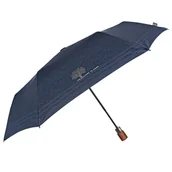 Parasole - Parasol męski Perletti Green Two Tone półautomatyczny składany niebieskie paski - miniaturka - grafika 1