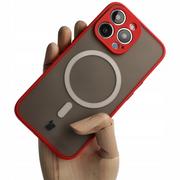 Etui i futerały do telefonów - Bizon Etui Case Hybrid MagSafe do Apple iPhone 13 Pro czerwone - miniaturka - grafika 1
