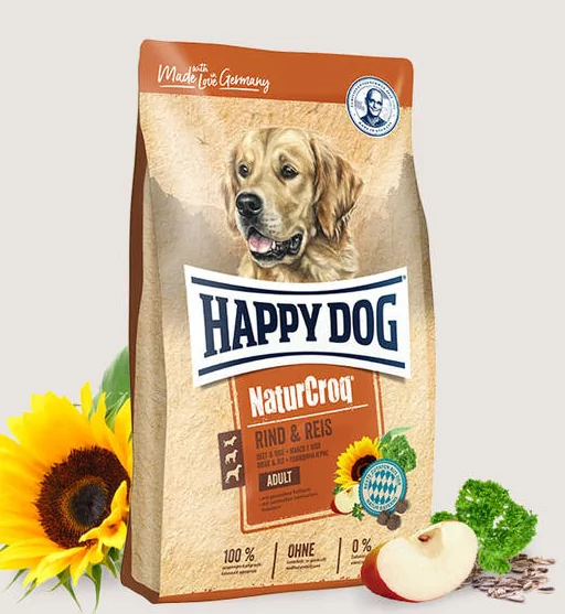 HAPPY DOG Natur- Croq wołowina i ryż 2x15kg