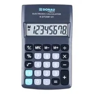 Kalkulatory - Kalkulator kieszonkowy 8 pozycyjny DONAU TECH K-DT2087-01 180x90x19mm czarny /K-DT2087-01/ DN1183 - miniaturka - grafika 1