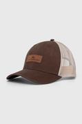 Czapki męskie - Quiksilver czapka z daszkiem kolor brązowy z aplikacją - miniaturka - grafika 1
