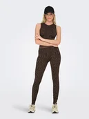 Legginsy - ONLY Legginsy w kolorze czarno-brązowym - miniaturka - grafika 1