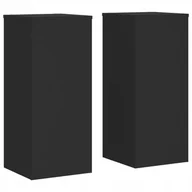 Półki do salonu - Podstawki pod doniczki, 2 szt., czarne, 30x30x70 c - miniaturka - grafika 1