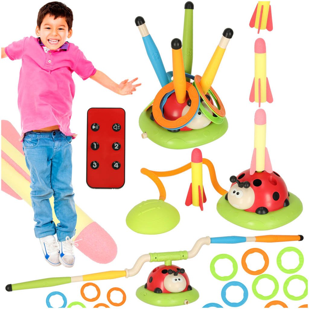 Gra Zręcznościowa Biedronka Skakanka Automatyczna Wyrzutnia Rakiet Obręcze