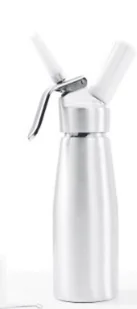 SATURATOR DO BITEJ ŚMIETANY- QUICK CREAM WHIPPER KA-01 A SREBRNY 0,5 LITRA NA NABOJE N2O - Akcesoria gastronomiczne - miniaturka - grafika 1