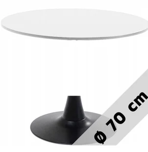 Blat okrągły White 70 cm Biały - Stoły - miniaturka - grafika 1