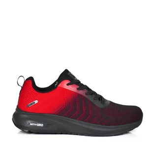 MĘSKIE PÓŁBUTY SPORTOWE Z SIATKI MC BRAUN 5345 CZARNE CZERWONE - Półbuty męskie - miniaturka - grafika 1