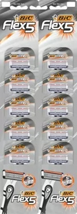 Bic Maszynka do golenia BIC Flex 5 karta - 1op.-10szt - Maszynki do golenia i wkłady - miniaturka - grafika 1