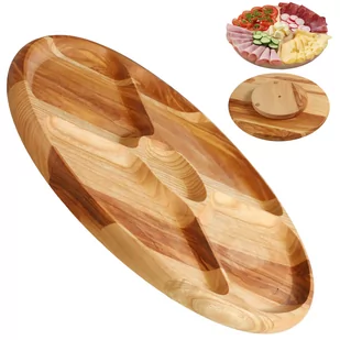 Taca obrotowa 4-komorowa, jesion - Przybory do gotowania - miniaturka - grafika 1