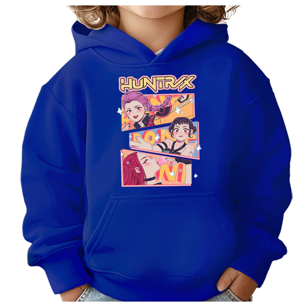 BLUZA DZIECIĘCA KPOP DEMON HUNTERS HUNTRIX 122-128 Z KAPTUREM BAWEŁNIANA