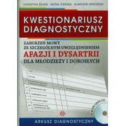 Filologia i językoznawstwo - Kwestionariusz diagnostyczny zaburzeń mowy ze szczególnym uwzględnieniem afazji i dysartrii dla młodzieży i dorosłych Arkusz diagnostyczny + CD - Kata - miniaturka - grafika 1