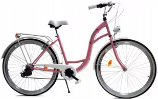 Dallas Bike City 7spd 26 cali Różowo-biały - Rowery - miniaturka - grafika 1