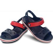 Sandały damskie - Sandały Crocs Crocband Sandal Kids granatowo czerwone 12856 485 - miniaturka - grafika 1