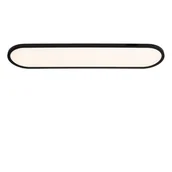 Lampy sufitowe - ELLY 07121/36/30 owalna lampa sufitowa LED 36W CCT wykończenie czarne sterowanie pilotem - miniaturka - grafika 1