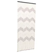 Zasłony - Wisząca zasłona z drewnianymi koralikami, wzór strzały, drewno, wielokolorowa, 91x220cm, 31szt - miniaturka - grafika 1