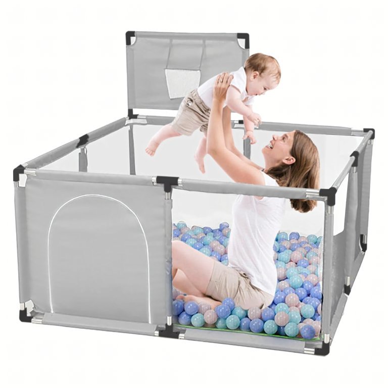 Kojec Dla Dziecka 126X126Cm Suchy Basen Plac Zabaw Dziecięcy 30 Piłek