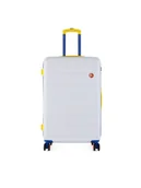 Nerki - Semi Line Walizka duża T5842-3 Biały - miniaturka - grafika 1