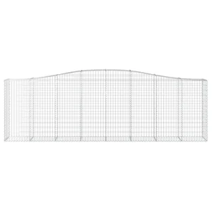 VIDAXL Kosze gabionowe, 9 szt, 400x50x120/140 cm, galwanizowane żelazo - Ogrodzenia - miniaturka - grafika 5