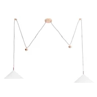 Lampy sufitowe - Podwójna lampa zwieszana Vulcano P0506 Maxlight LED 10W 3000K złoty biały - miniaturka - grafika 1