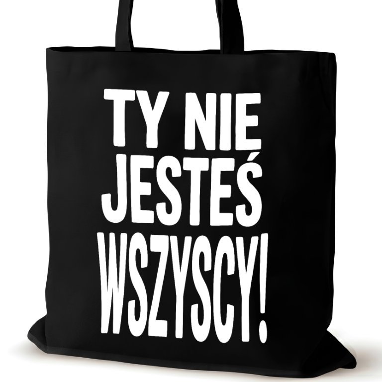 Torba bawełniana czarna dla MAMY na ramię śmieszna prezent zakupowa