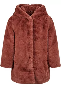 Urban Classics Dziewczęcy płaszcz Girls Hooded Teddy Coat, przytulna kurtka zimowa z kapturem, dostępny w 2 kolorach, rozmiary 110/116-158/164, ciemnoróża, 110/116 cm - Kurtki i płaszcze dla chłopców - miniaturka - grafika 1