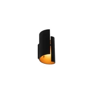 Lampy ścienne - QAZQA Inteligentny kinkiet czarny ze złotym wnętrzem z WiFi G9 - Faldo - miniaturka - grafika 1