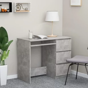 vidaXL Biurko, szarość betonu, 90x45x76 cm, płyta wiórowa vidaXL - Biurka - miniaturka - grafika 1