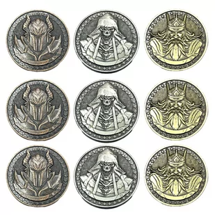 Władcy Zestaw 9 Metalowych Monet - Gry planszowe - miniaturka - grafika 1