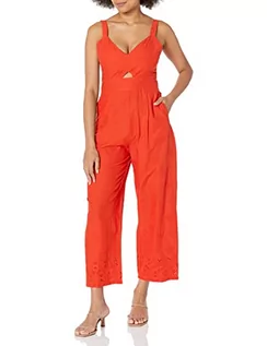 Spodnie damskie - Desigual Damskie spodnie na co dzień, pomarańczowy, XXL - grafika 1