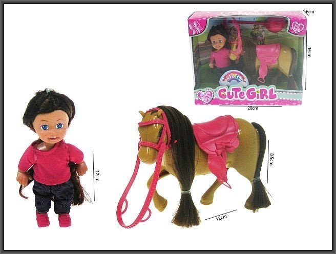 Hipo Lalka 12cm z koniem HLI02 46113