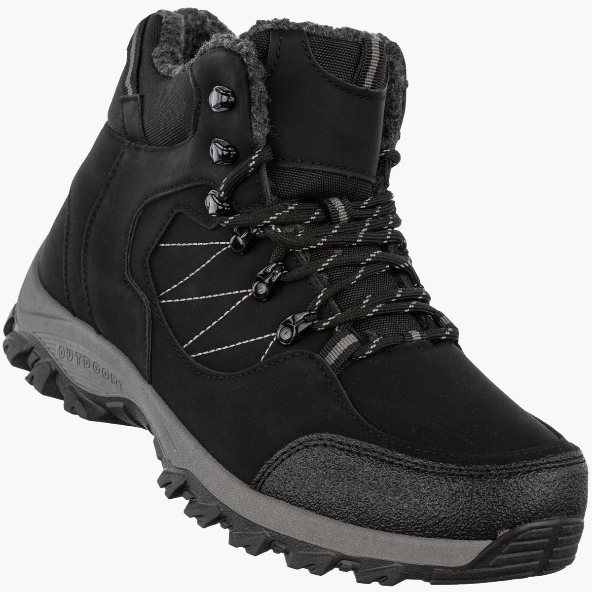 Trzewiki Męskie Zimowe Buty Ocieplane Trapery Czarne Vanhorn 24-97300BK Czarny 44