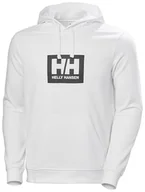 Bluzy męskie - Helly Hansen Męska bluza z kapturem HH Box - biała, L - miniaturka - grafika 1