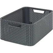 Pudła i pojemniki do przechowywania - Curver Poland Sp. z o. o. KOSZYK RATTAN M STYLE SZARY - miniaturka - grafika 1